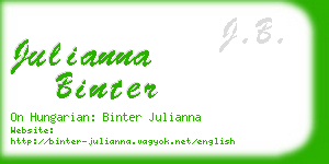 julianna binter business card